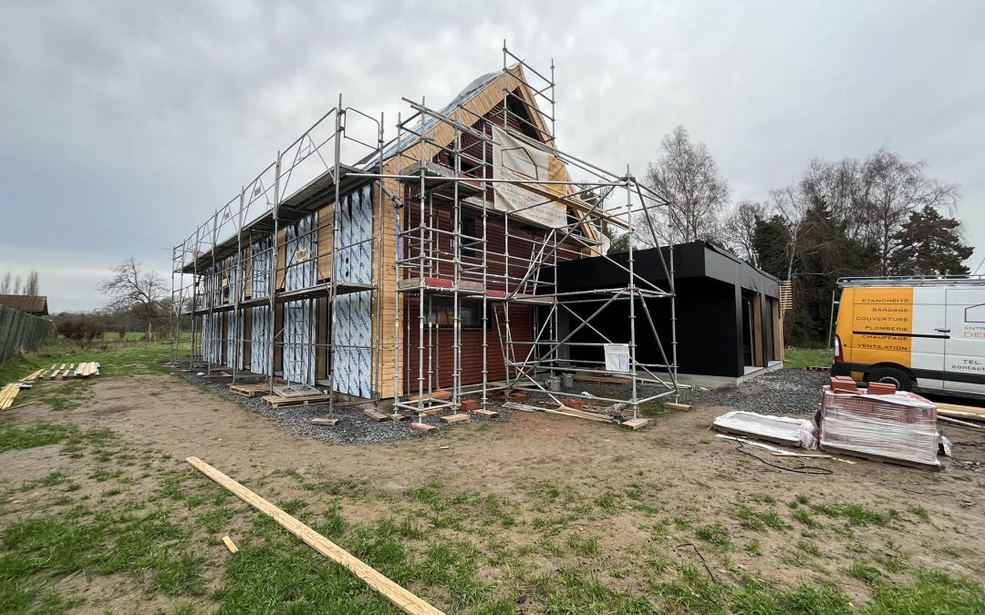 Construction d&rsquo;une maison individuelle passive à la Neuville